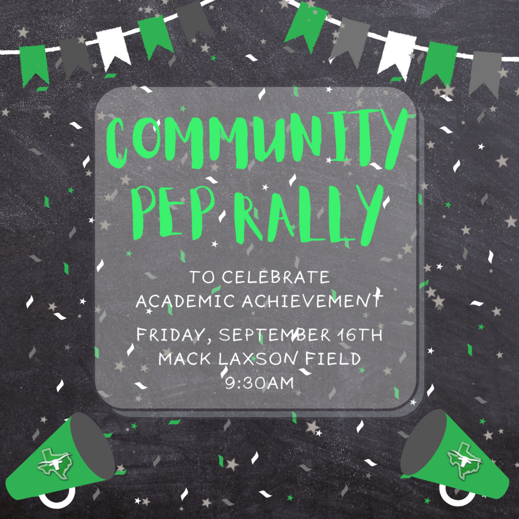 Join us for a community pep rally this Friday, September 16th @ Mack Laxson Field!